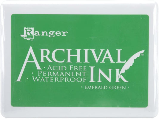 Ranger 489033 Archival Ink Jumbo Ink Pad #3, Emerald Green
