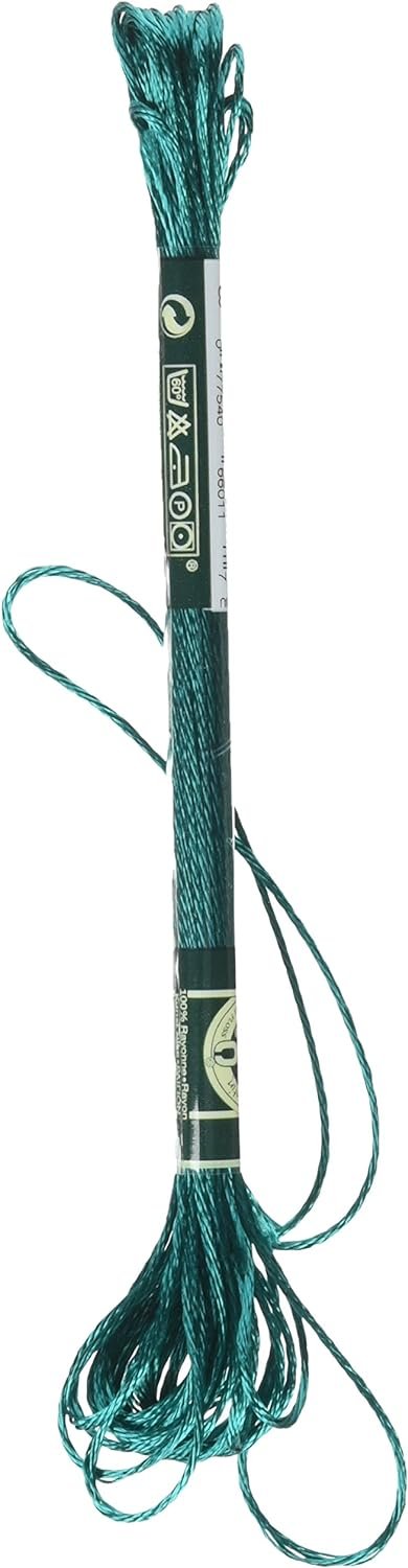 DMC 1008F-S943 Shiny Radiant Satin Floss, Medium Aquamarine, 8.7-Yard