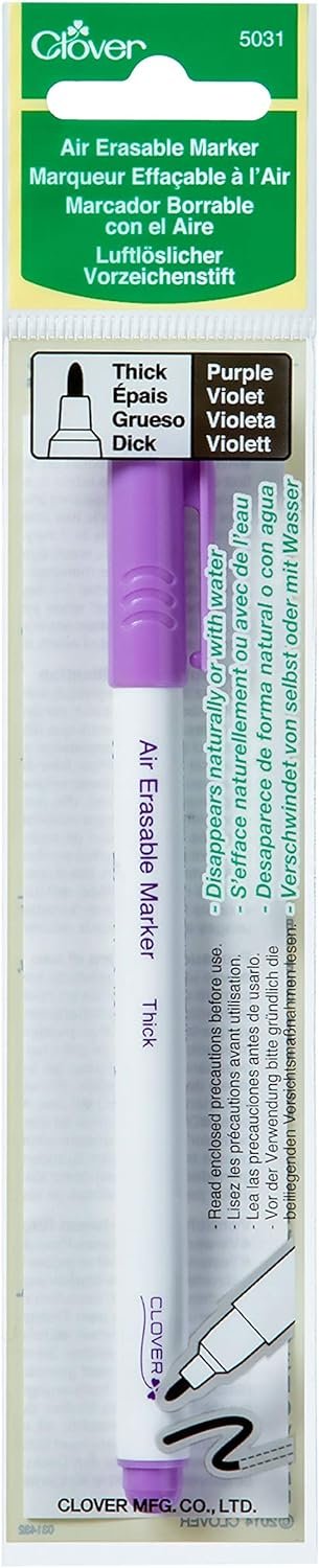 Clover Thick Air Erasable Marker, Purple, 1 Count (Pack of 1)