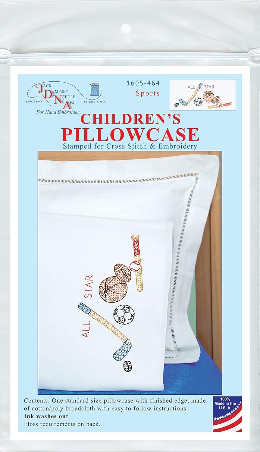 Jack Dempsey Sports Child's Pillowcase, White