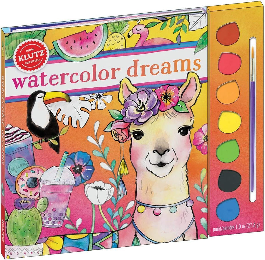 Klutz Watercolor Dreams Craft Kit, 11 Piece Set, Multicolor