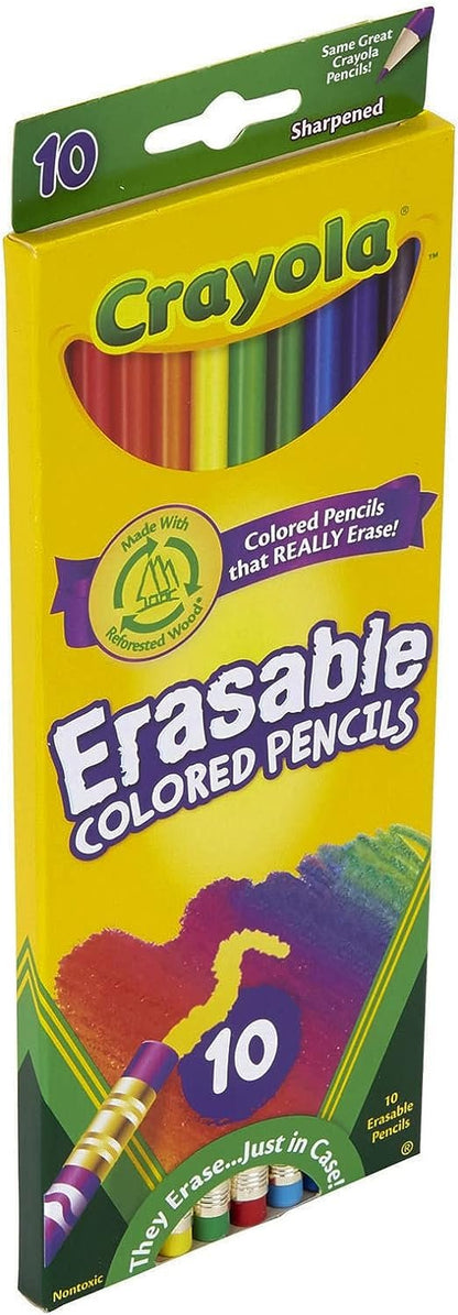 Crayola Erasable Colored Pencils, 10 Count, School Supplies