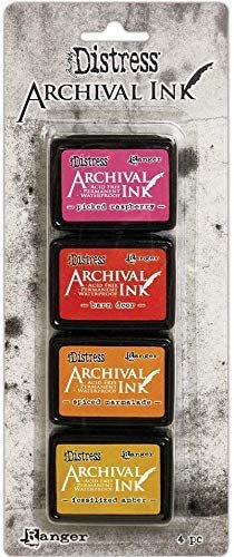 Tim Holtz Distress Archival Mini Ink Kits - Kit #1, Kit #2 and Kit #3 - 12 Mini Ink Pads - 3 Item Bundle