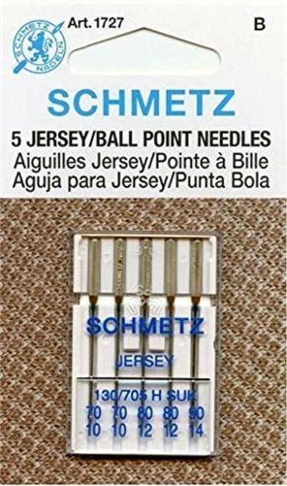 Euro-Notions Ball Point Jersey Machine Needles Assorted Sizes