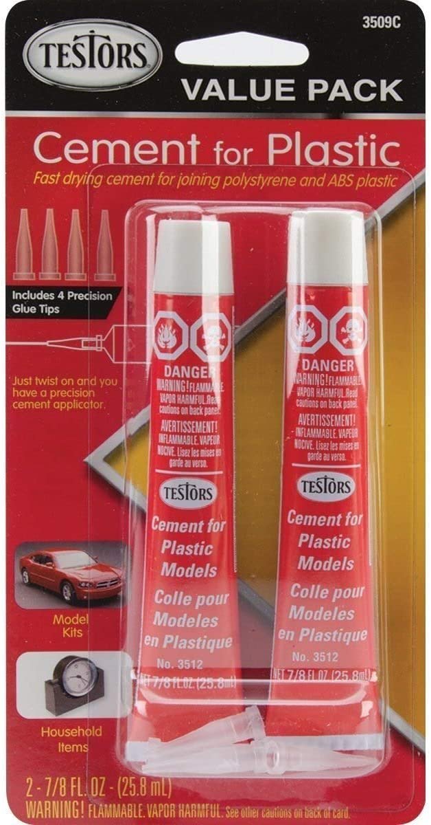 Testor Corp. REPRICE! Plastic Cement Value Pack, 2 X 7/8 OZ + Tips