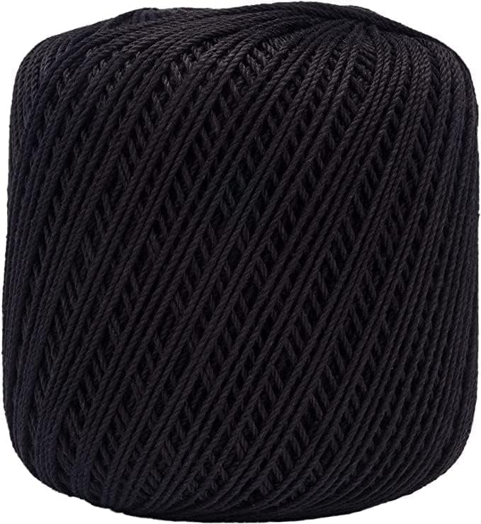 Aunt Lydia Fashion Black Crochet - 3 Pack of 150y/137m - Cotton - Gauge 3 - Crochet