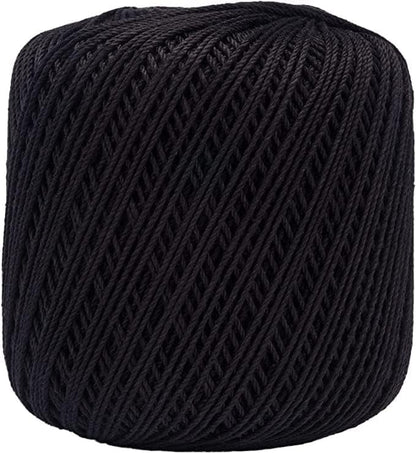 Aunt Lydia Fashion Black Crochet - 3 Pack of 150y/137m - Cotton - Gauge 3 - Crochet