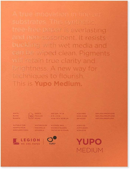 Yupo Paper Pad with 10 Sheets (74 lb)