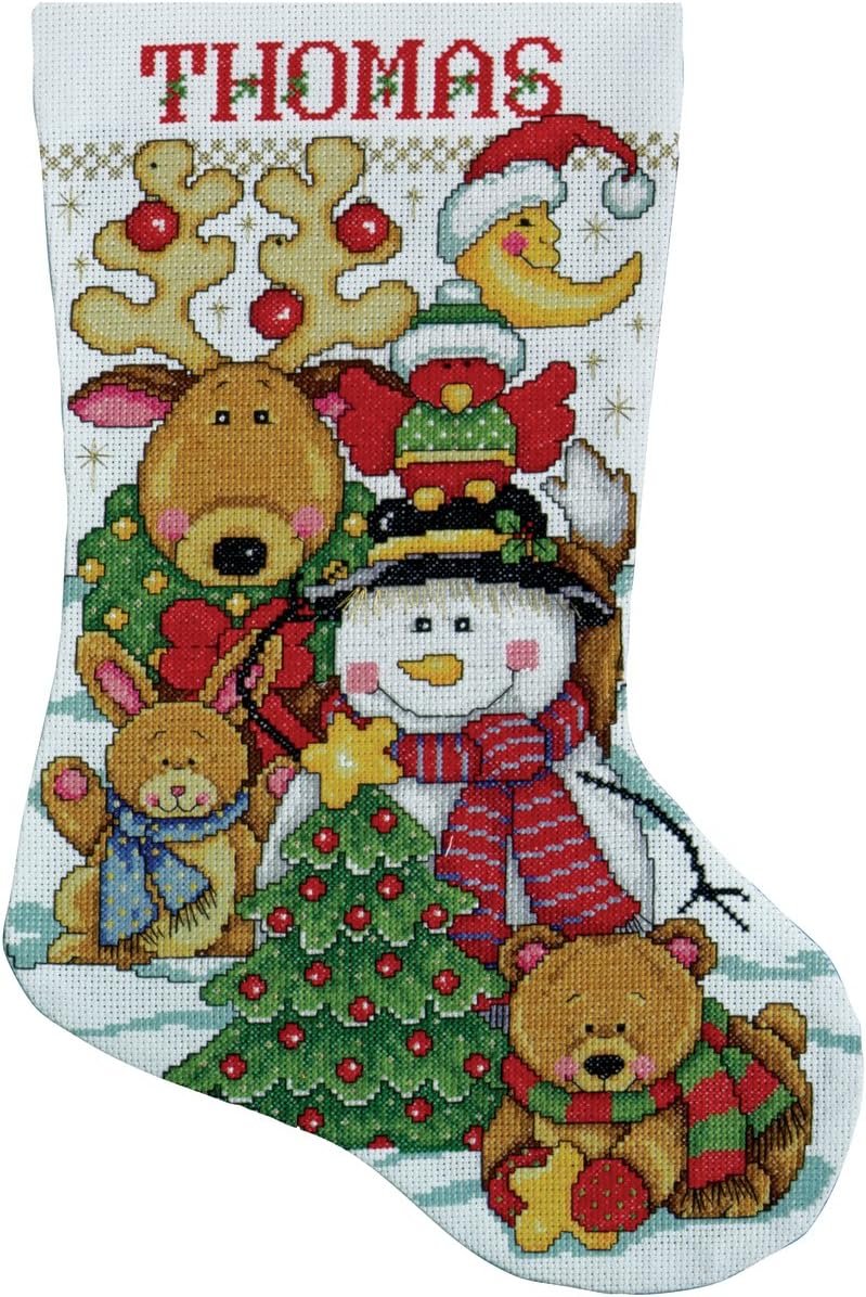 Tobin Making New Friends Cross Stitch Stocking Kit, 17" Long 14 Count