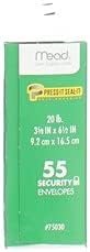 Mead Press-It Seal-It #6 3/4 Security Envelopes, 55 Count (75030)