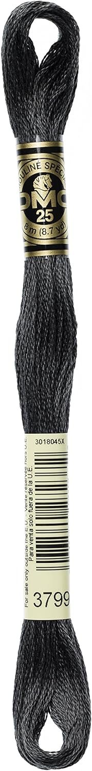 Dmc 6-Strand Embroidery Cotton 8.7yd-Very Dark Pewter Grey