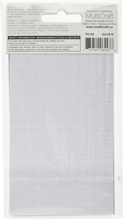 Forever in Time PD108 3D Pop Dots Square Dual-Adhesive Foam Mount, 1/4-Inch, 528 Per Package, White