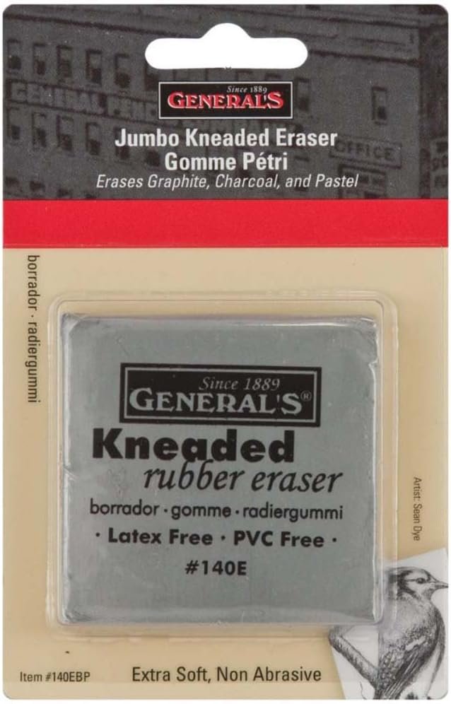 General Pencil Jumbo Grey Kneaded Eraser Multicolor