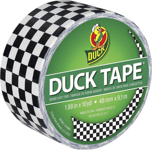 Duck Brand Duck 280410 Printed Duct Tape, Checker, 1.88 Inches x 10 Yards, Single Roll