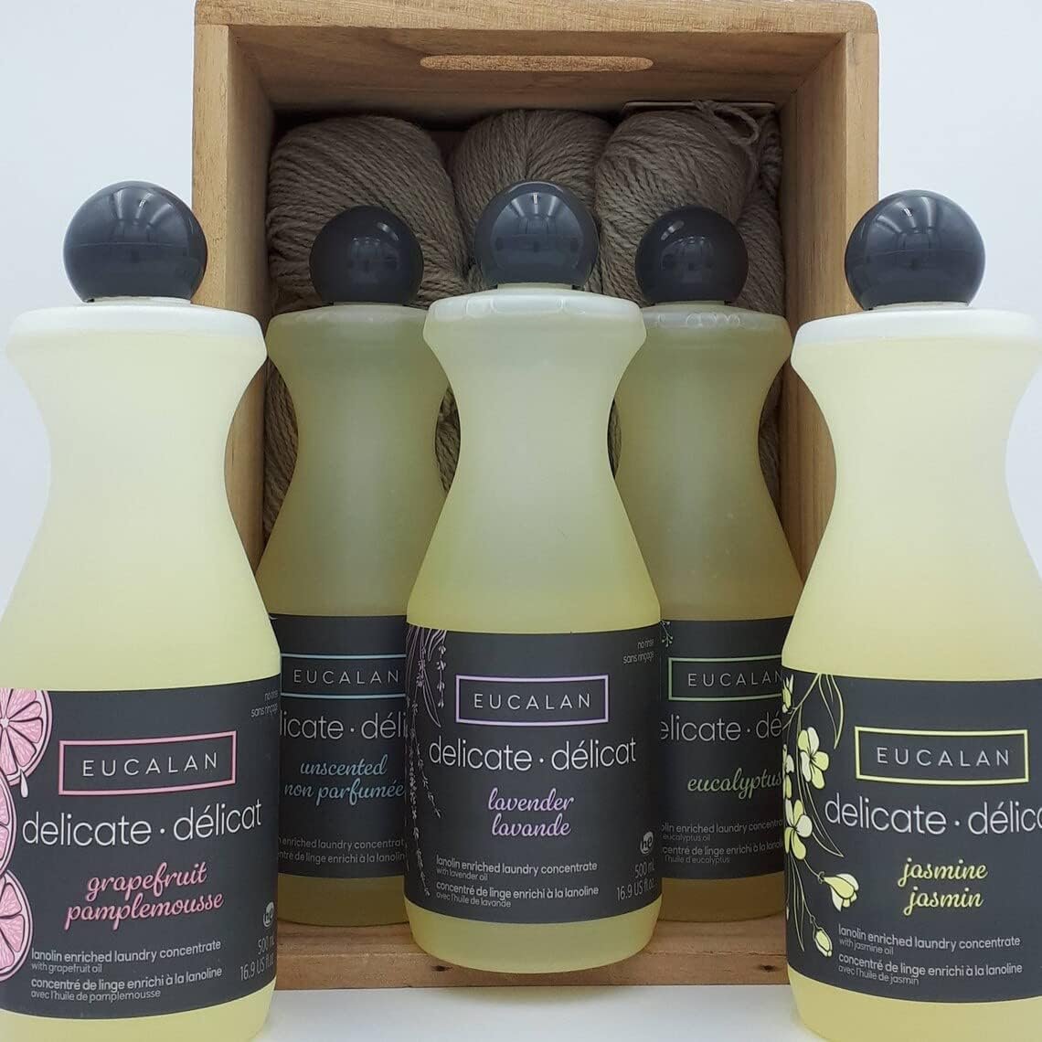 Eucalan Fine Fabric Wash Gift-Pack - Delicate Wash Concentrate - Delicate Laundry Wash for Fine Fabrics, & Lilazoo Laundry Brush - Delicates Soaps Fabric Wash - 5 Pack
