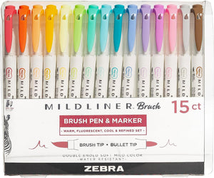 Zebra Pen Mildliner Brush Marker