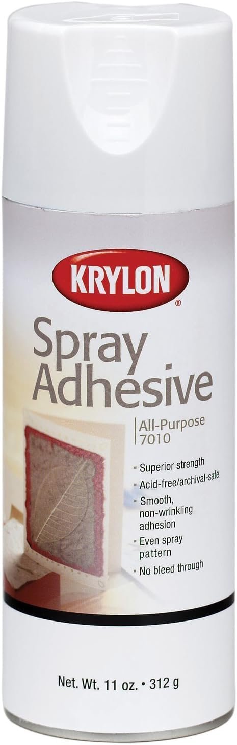 Krylon K07010 11-Ounce All-Purpose Spray Adhesive , White