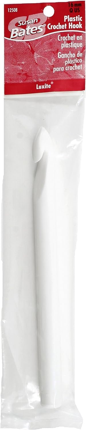 Susan Bates 70761 Luxite Bulky Plastic Crochet Hook 8", Size Q/16mm