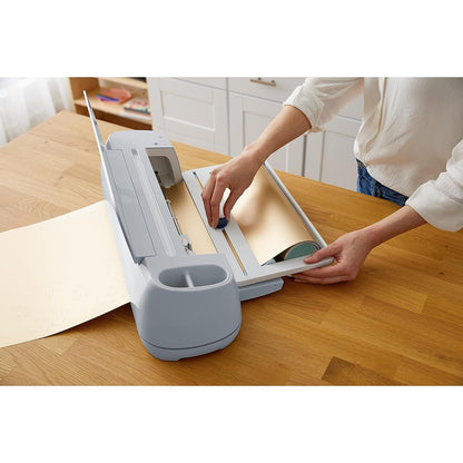 Cricut Roll Holder -With Built in Trimmer – Perfect for Clean Precise Cuts of Cricut Smart Vinyl and Heat Transfer Vinyl Iron On – Compatible with Cricut Maker 3 and Cricut Explore 3,White
