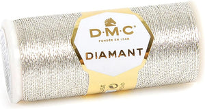 DMC Diamant Metallic Needlework Thread, 38.2-Yard, Light Silver