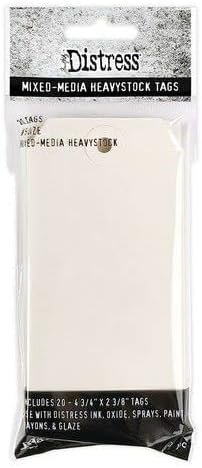 Tim Holtz #5 Distress Mixed Media Heavystock Tags, 3 Packages, 60 Tags Total