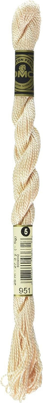 DMC 115 5-951 Pearl Cotton Thread, Light Tawny, Size 5