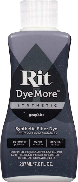 Rit Dye Liquid Synthetic Graphite All-Purpose Dye 8oz, Pixiss Tie Dye Accessories Bundle with Rubber Bands, Gloves, Funnel and Squeeze Bottle