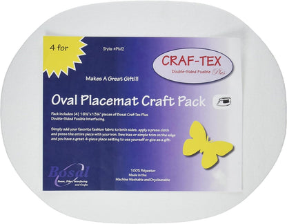 Bosal Placemat Craft Pack Oval Notion, White