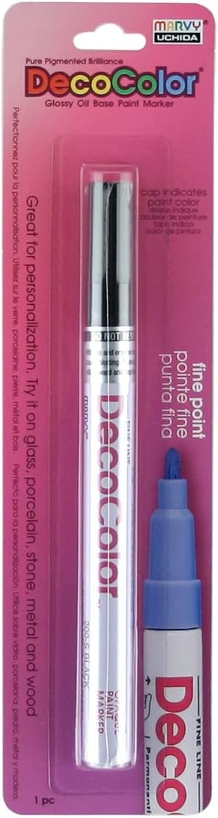 UCHIDA 200-C-1 Marvy Deco Color Fine Point Paint Marker, Black