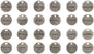 Typed Tokens by Tim Holtz Idea-ology, Pack of 24, Antique Nickel Finish, TH93203