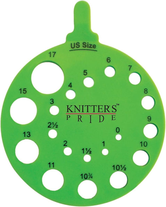 Knitter's Pride-Round Needle Gauge, Envy, US 0 to US 17