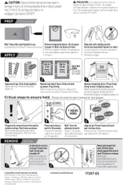 Command Narrow Picture Hanging Strips, White, 4-Pairs, Holds up to 12 lbs.