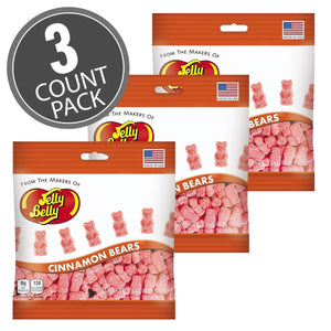 Jelly Belly Unbearably Hot Cinnamon Bears (3oz Bag) - Pack of 3