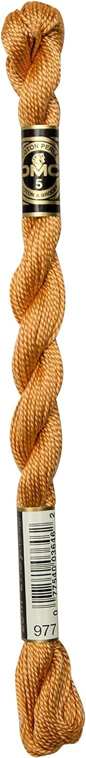 DMC 115 3-977 Pearl Cotton Thread, Light Golden Brown, Size 3