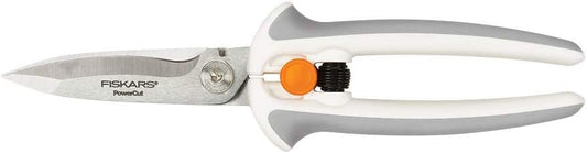 Fiskars Crafts Easy Action PowerCut Snips, 8, White/Gray