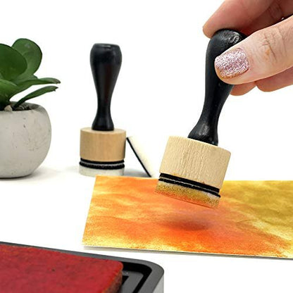 Mini Ink Blending Foams, 20 Pack Round Replacement Foam Pads for Distressing, Blending and More