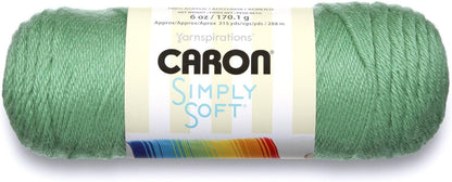 Caron Simply Soft Solids Yarn (4) Medium Gauge 100% Acrylic - 6 oz - Sage - Machine Wash & Dry