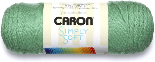 Caron Simply Soft Solids Yarn (4) Medium Gauge 100% Acrylic - 6 oz - Sage - Machine Wash & Dry