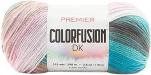 Premier Yarns Colorfusion DK Weight Yarn, Acrylic Yarn with Colorful Self-Striping Hues, Machine-Washable, Tropical, 3.5 oz, 325 Yards