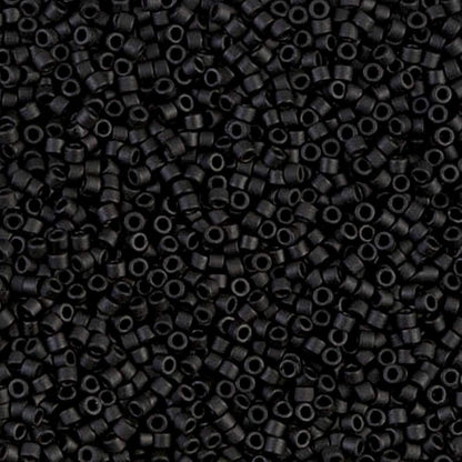Delica Seed Beads Bundle: Size 11/0, Matte Gray Black Collection - DB301, DB307, DB310-3 Tubes of 2" ea