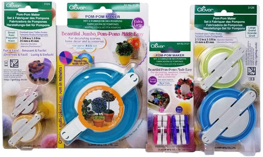 Clover Pom Pom Maker Set ~Includes All 7 Different Sizes!