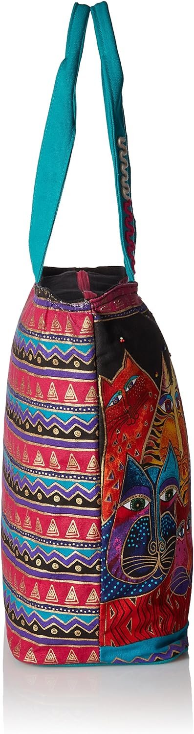 Laurel Burch (LB5230) Shoulder Tote Zipper Top 19, 1/2-Inch by 6, 3/4-Inch by 15-Inch, Fantasticats