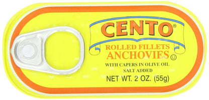 Cento Cento Anchovies 2 Ounce Tins ' Pack Of 25