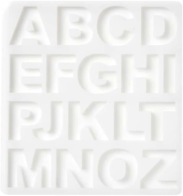 Mod Podge Alphabet, Set of 2 7 1/2" x 12 3/4" Silicone Casting, DIY Arts Epoxy Mold, Clear Resin Craft Supplies and Materials, 25293