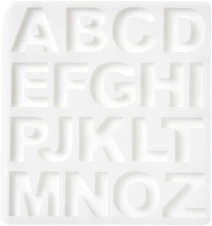 Mod Podge Alphabet, Set of 2 7 1/2" x 12 3/4" Silicone Casting, DIY Arts Epoxy Mold, Clear Resin Craft Supplies and Materials, 25293