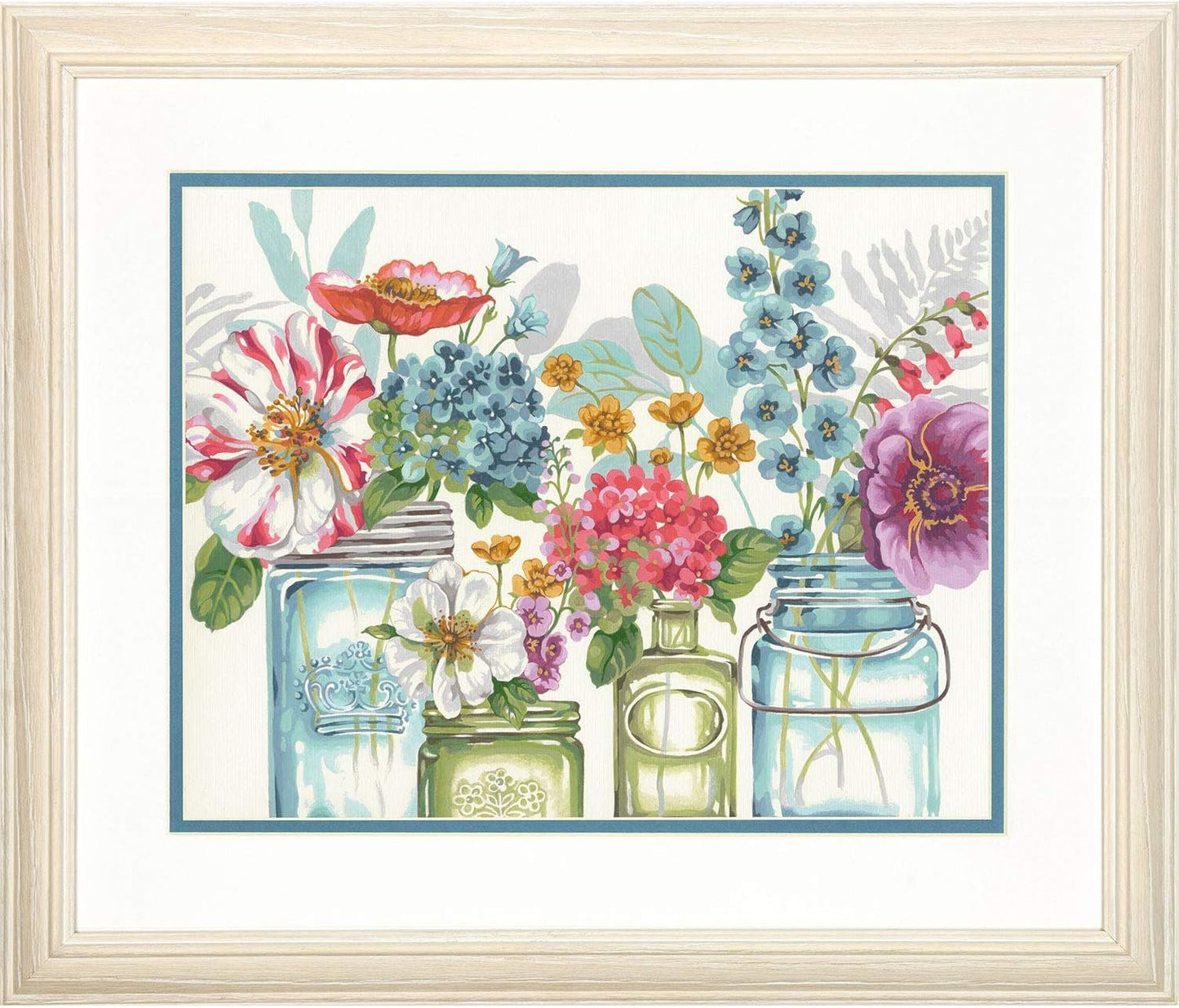 Dimensions , Rainbow Flowers, PaintWorks Paint by Numbers Kit for Adults and Kids, 14'' x 11'