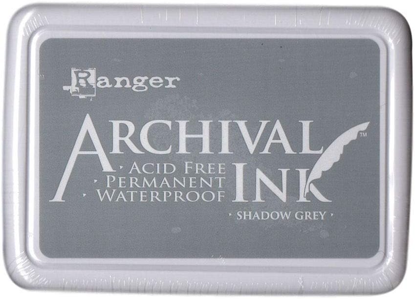 Ranger Archival Ink Pad Shadow Grey, 6.9 x 9.8 x 1.8 cm