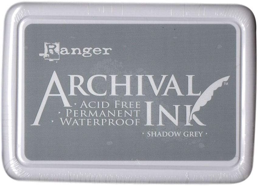 Ranger Archival Ink Pad Shadow Grey, 6.9 x 9.8 x 1.8 cm