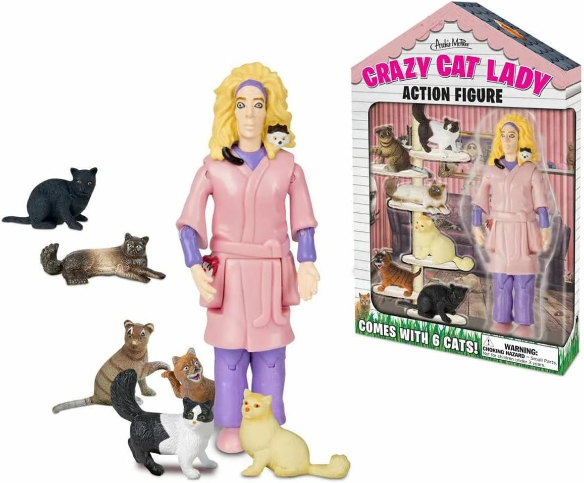 Accoutrements Crazy Cat Lady Action Figure Multicolored, 8"
