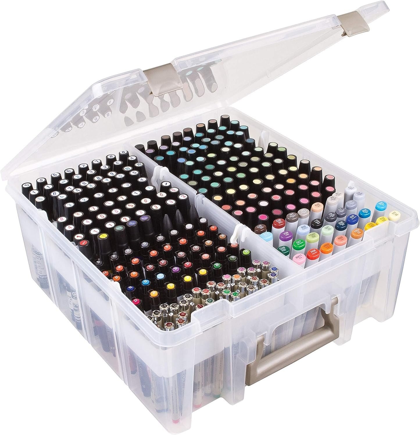 ArtBin 6814AG Super Satchel Double Deep Accessory Tray, White, 1 Tray